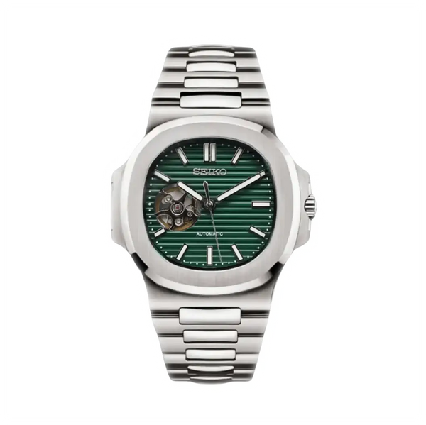 Seiko Mod Nautilus - Emerald Green Open-Heart