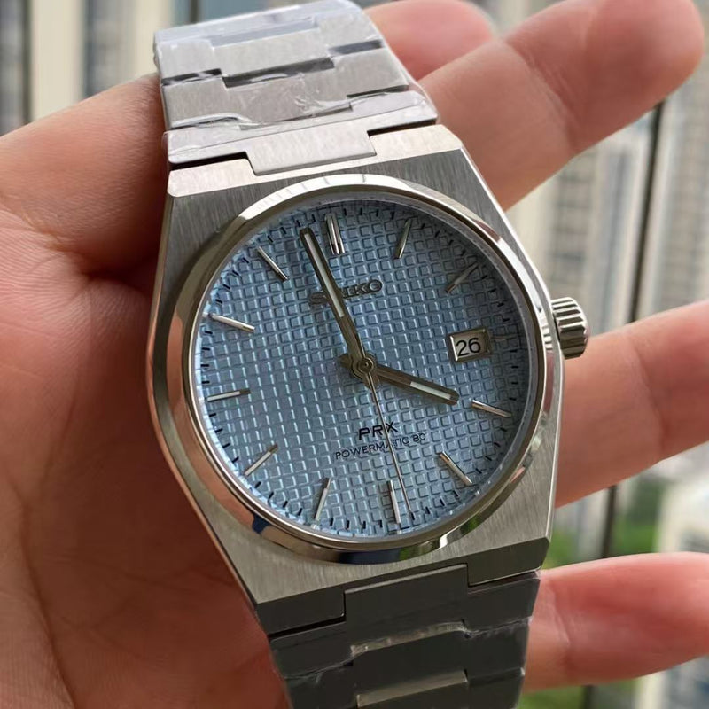 Seiko Mod PRX Light Blue wrist supplier photo