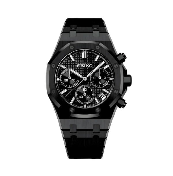 Seiko Mod Royal Oak Chronograph – Full Black Edition