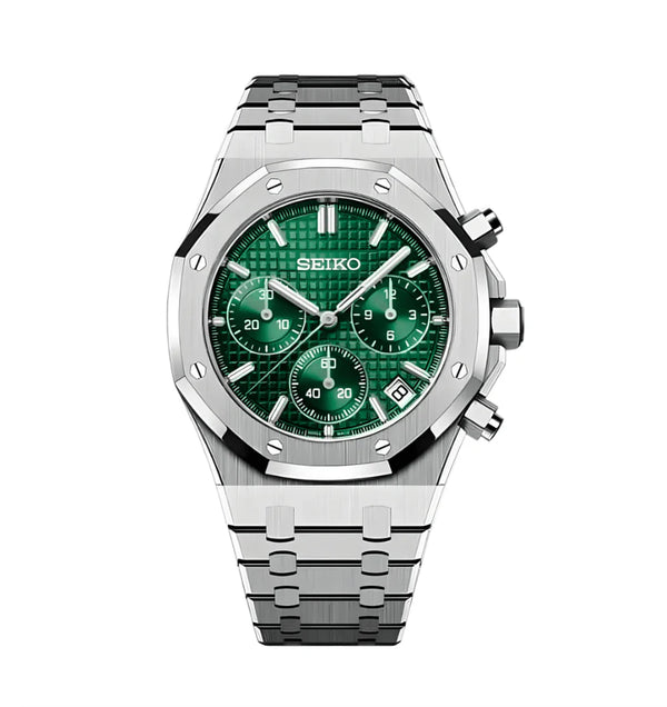 Seiko Mod Royal Oak Chronograph – Emerald Green