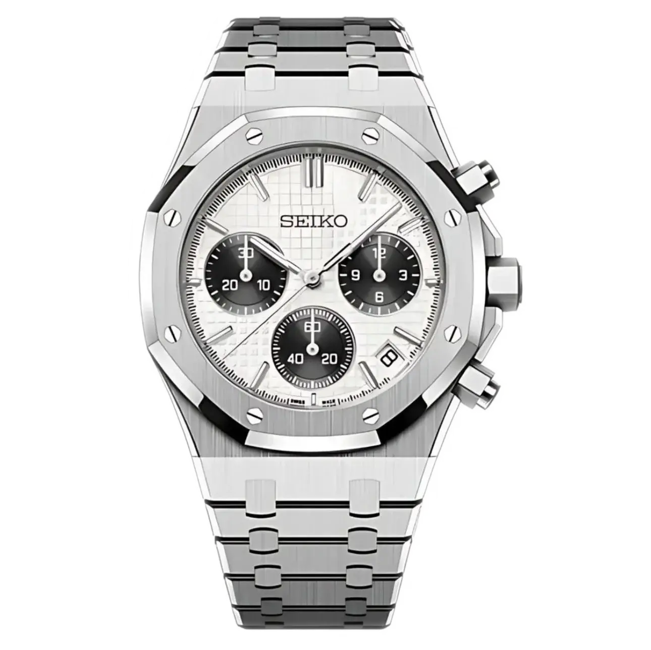 Seiko Mod Royal Oak Chronographe Cadran Panda