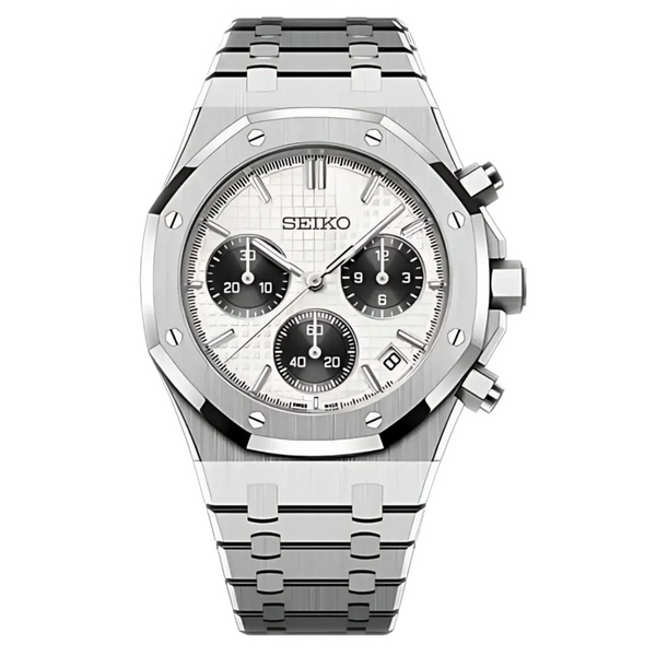Seiko Mod Royal Oak Chronograph Panda Dial