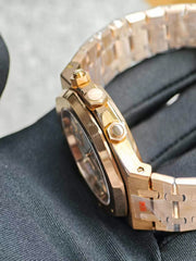 Seiko Mod Royal Oak Chronograph – Rose Gold White Dial supplier side view