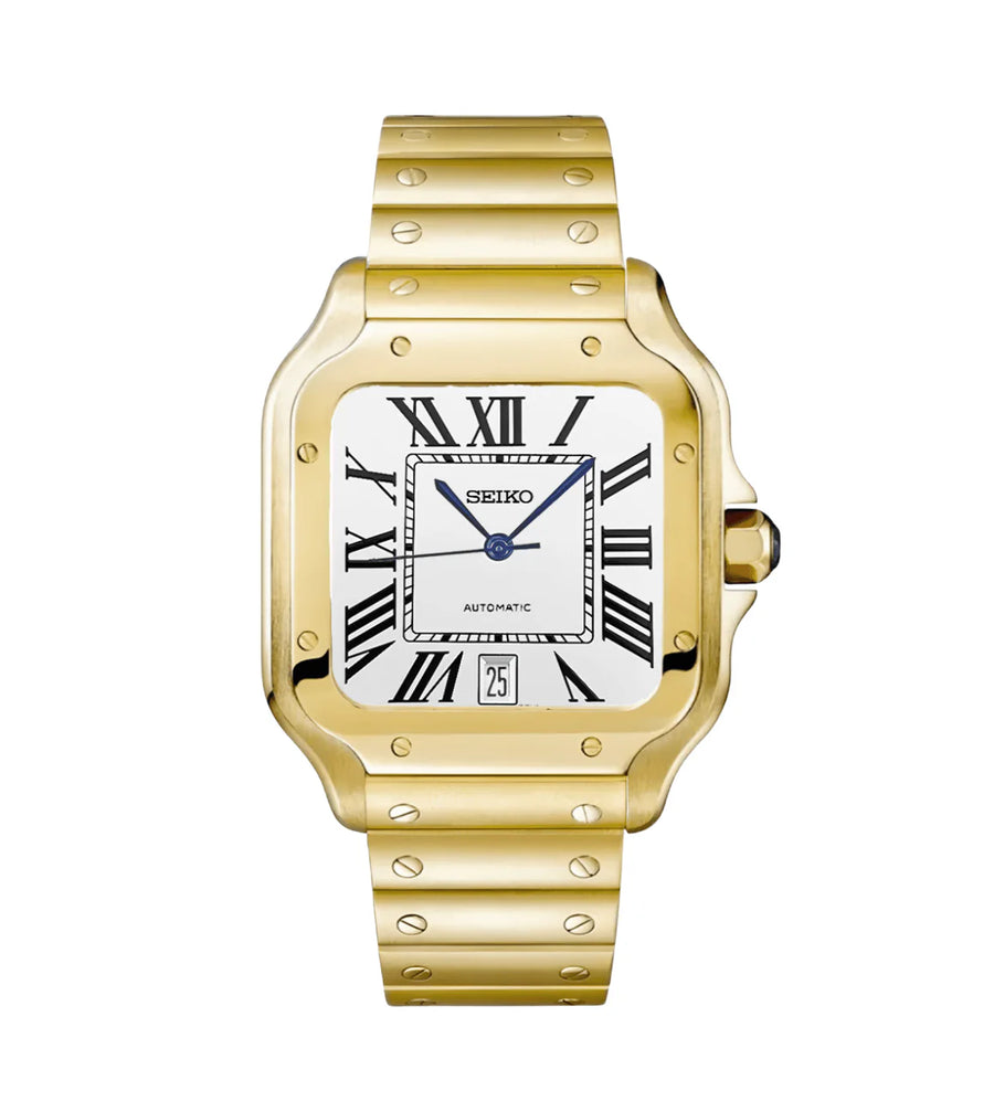 Seiko Mod Santos – Full Gold