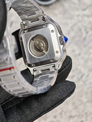 Seiko Mod Santos – Light Blue Dial supplier exhibition caseback