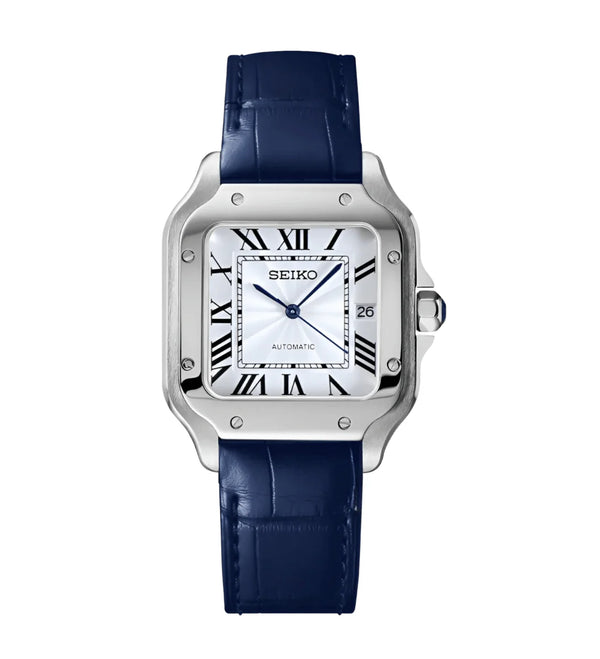 Seiko Mod Santos – Blue Leather