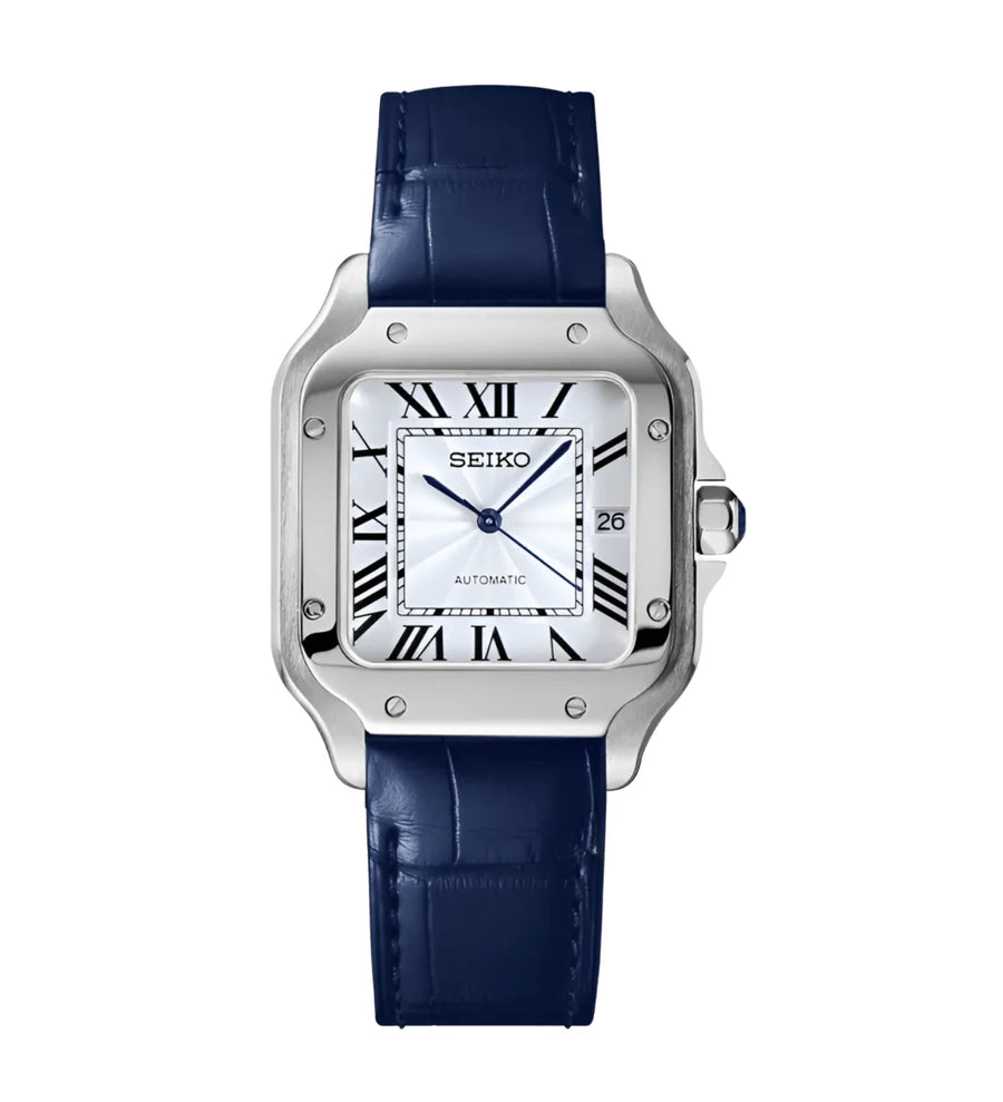 Seiko Mod Santos – Blue Leather