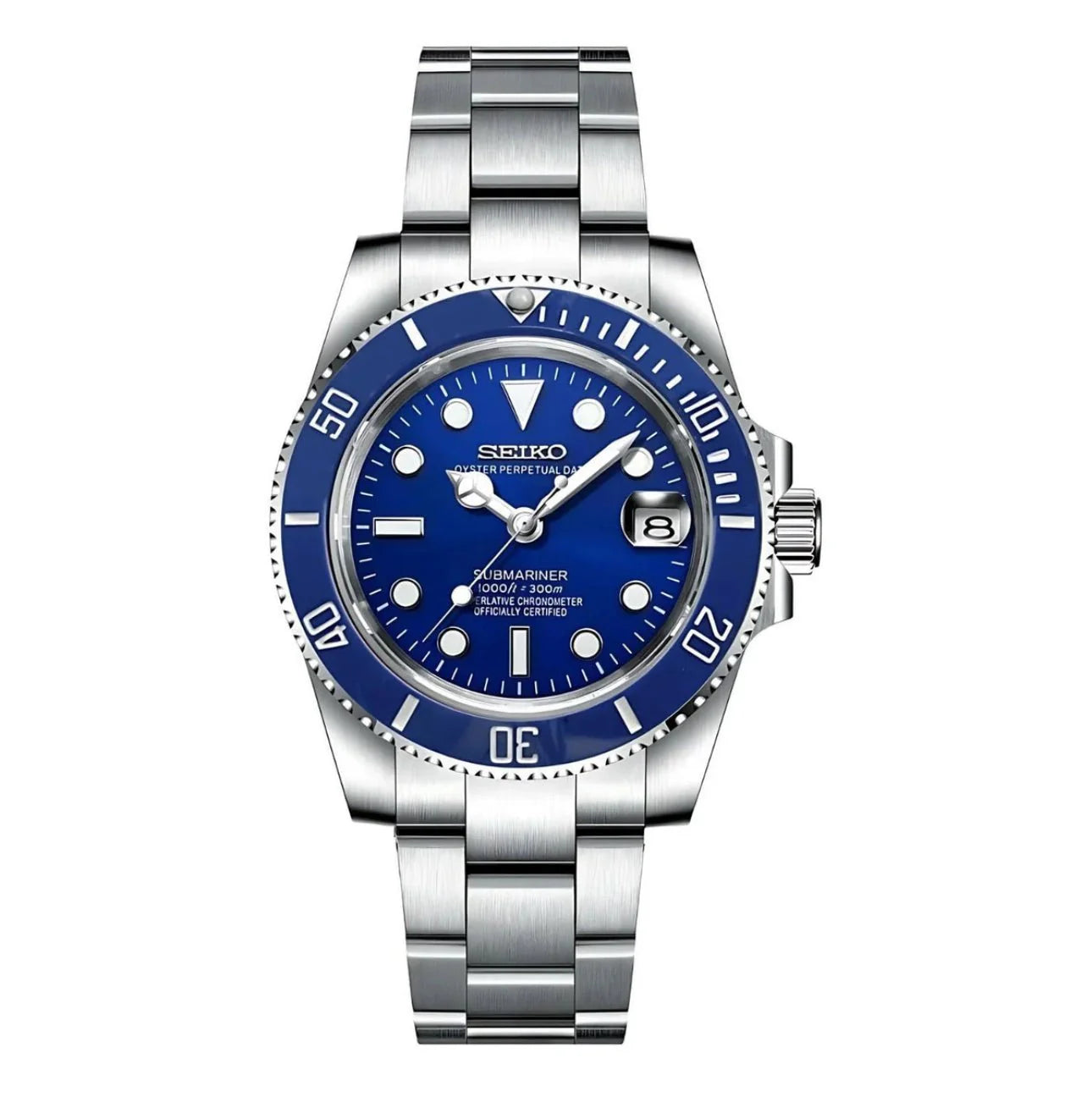Seiko Mod Submariner - Royal Blue