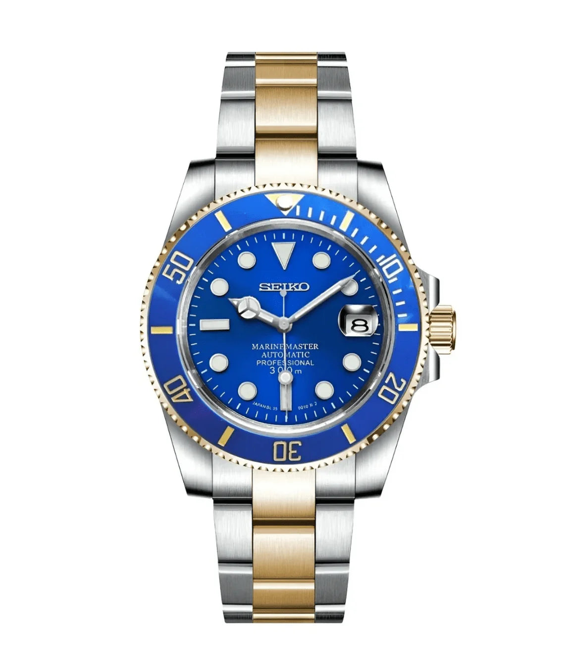 Seiko Mod Submariner - Two Tone Blue