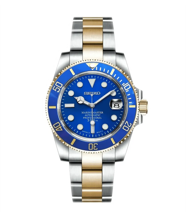 Seiko Mod Submariner - Two Tone Blue