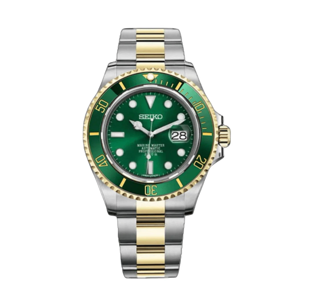 Seiko Mod Submariner - Two Tone Green