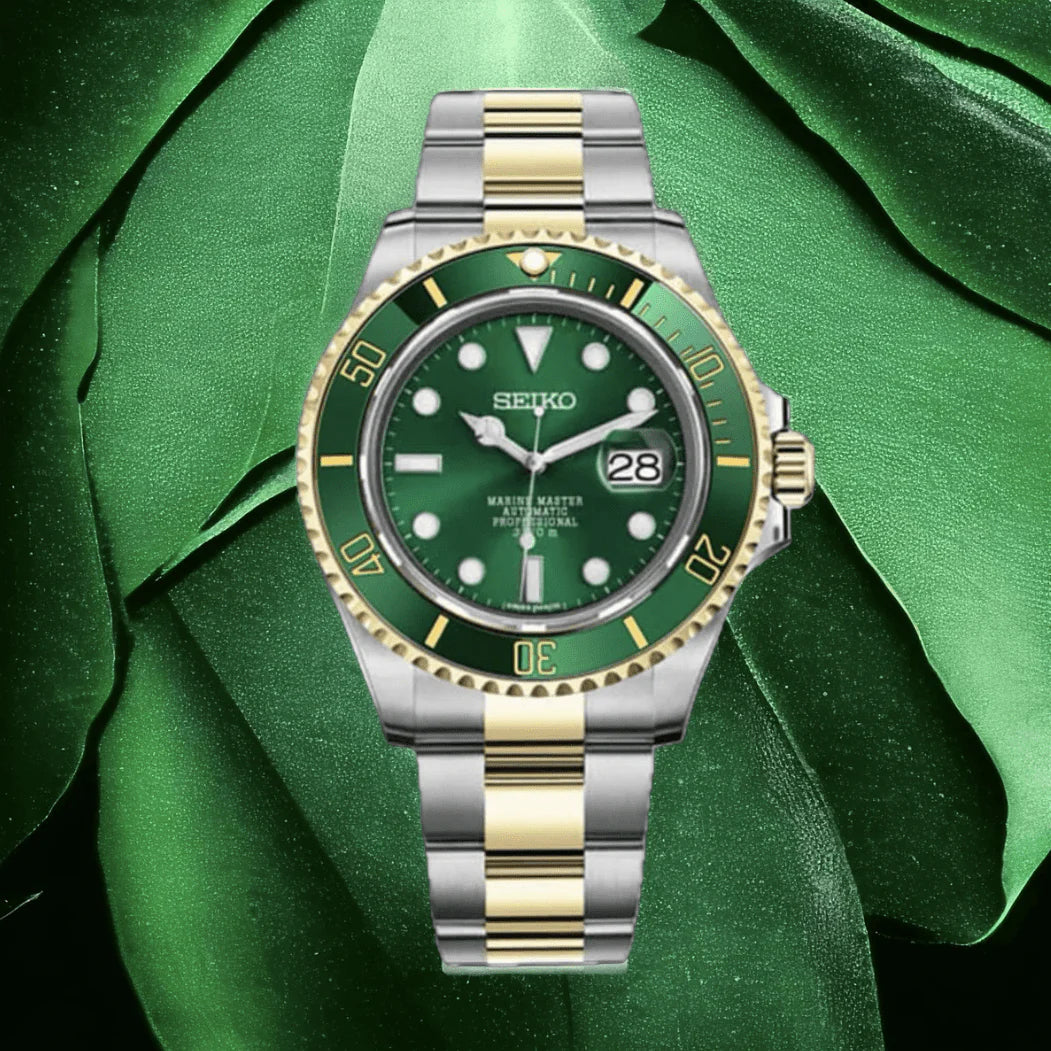 Seiko Mod Submariner - Two Tone Green