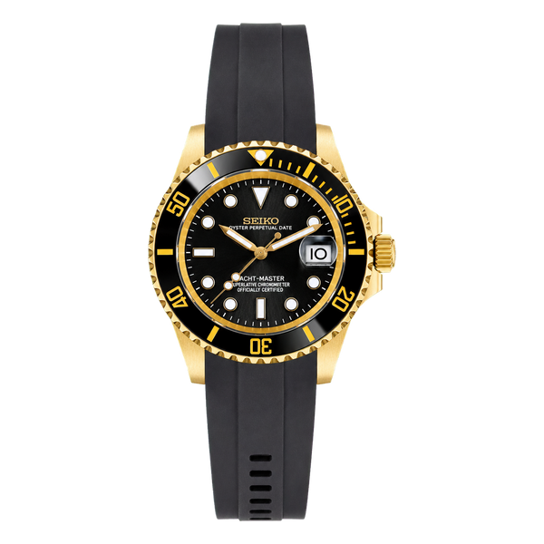 Seiko Mod Yacht-Master – Gold & Black