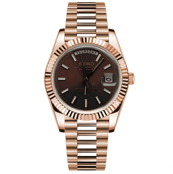Seiko Mod Day-Date – Rose Chocolate
