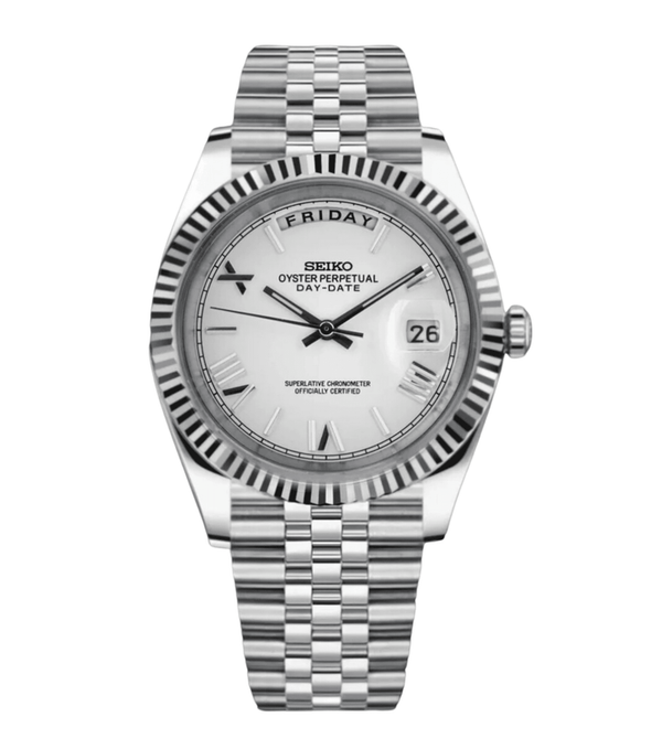 Seiko Mod Day-Date – Roman White