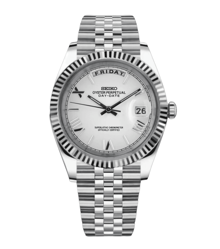Seiko Mod Day-Date – Roman White