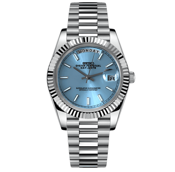 Seiko Mod Day-Date – Baton Sky Blue