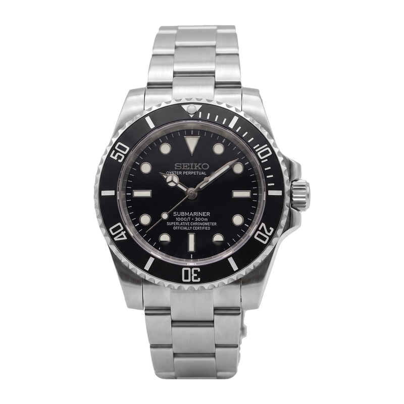 Seiko Mod Submariner – Black No Date