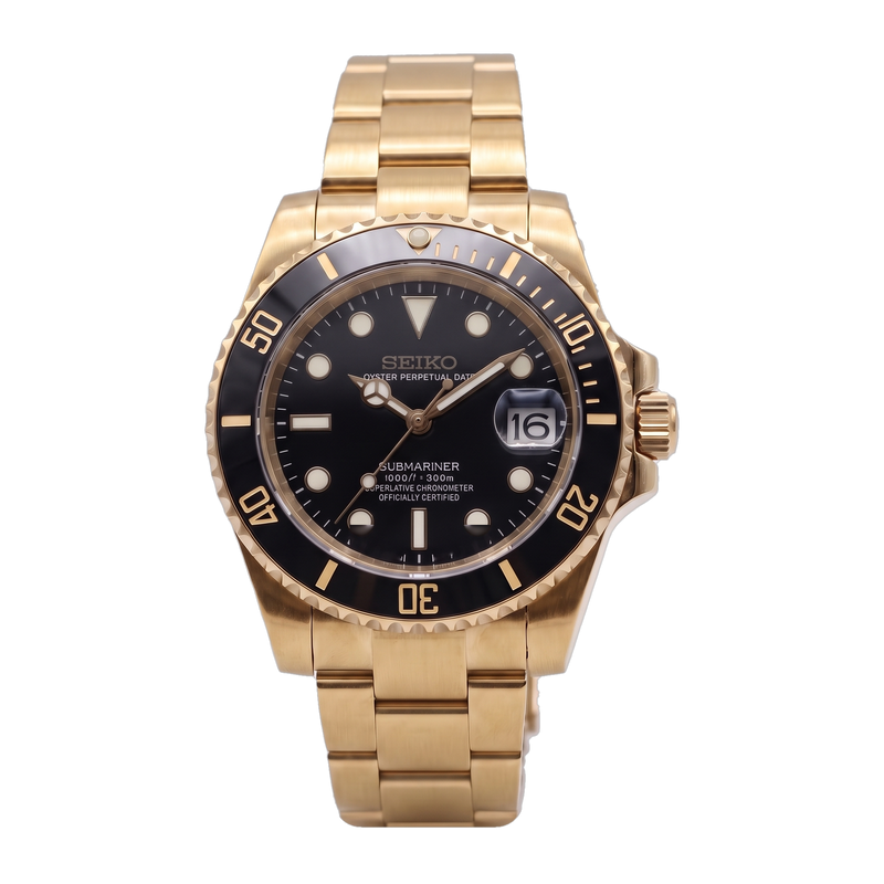 Seiko Mod Submariner – Full Gold