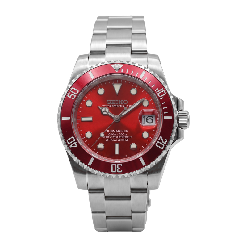 Seiko Mod Submariner – Red Sub Vintage