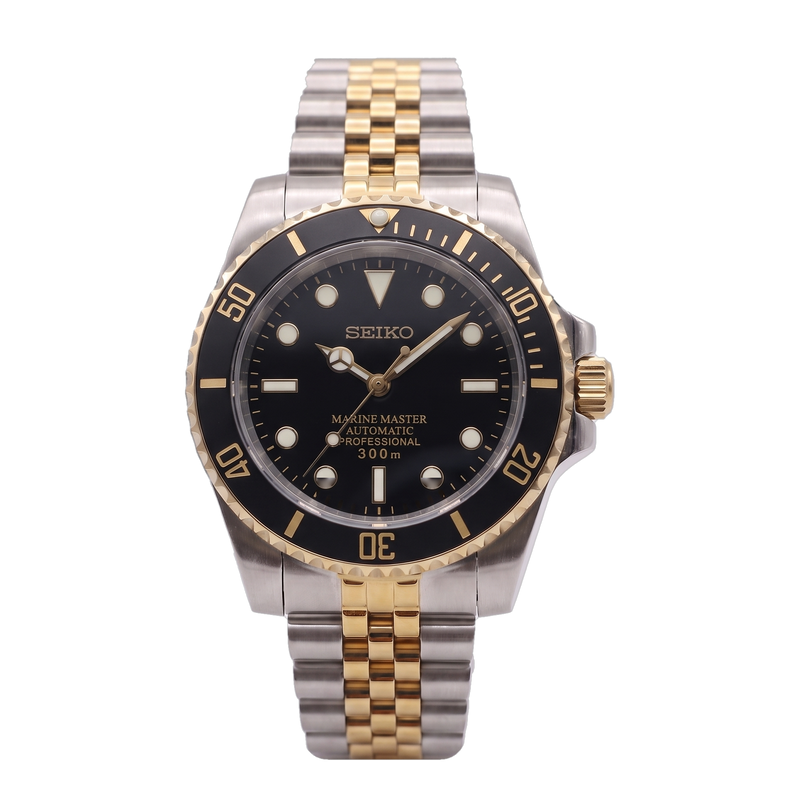 Seiko Mod Submariner – Two-Tone Black