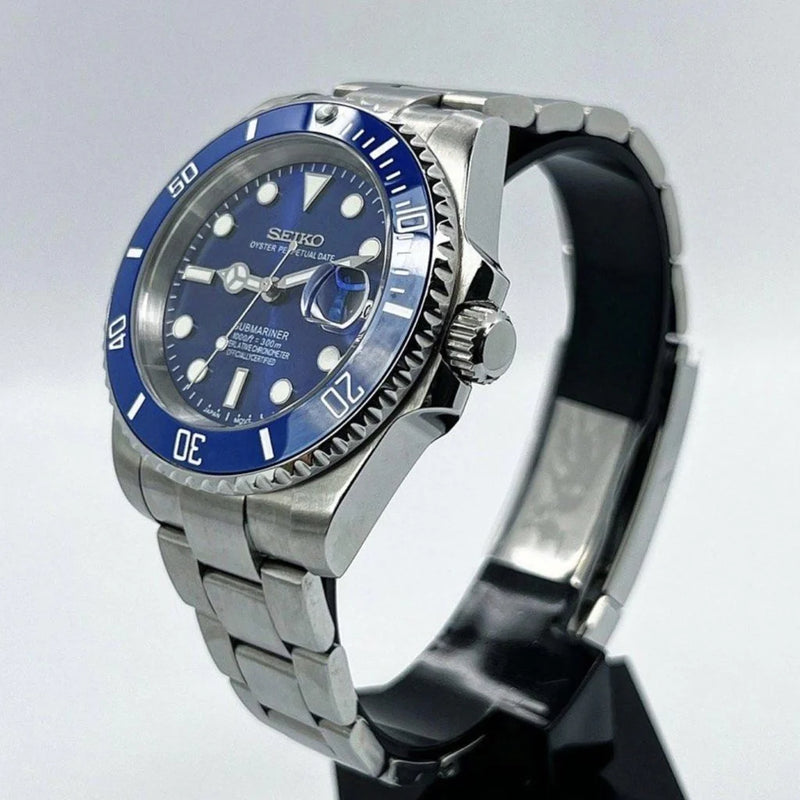 Seiko Mod Submariner - Bleu Royal