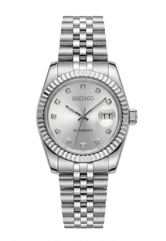 Seiko Mod Ladyjust – Silver Diamond