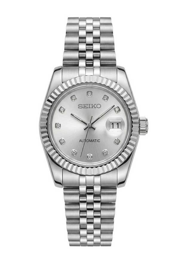 Seiko Mod Ladyjust – Silver Diamond
