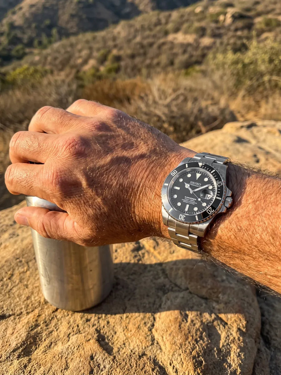 Seiko Mod Speedmaster – Dark Ultraman on the wrist