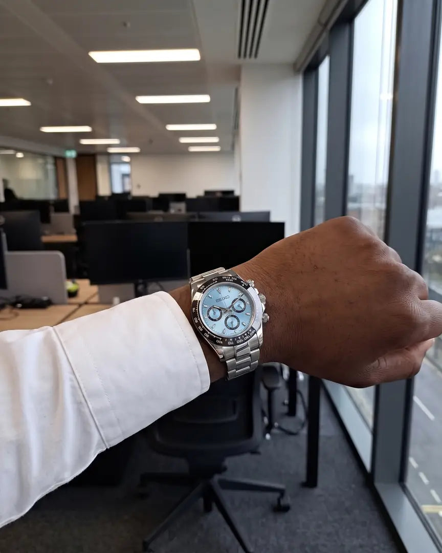 Presidential Mod Bracelet on the wrist