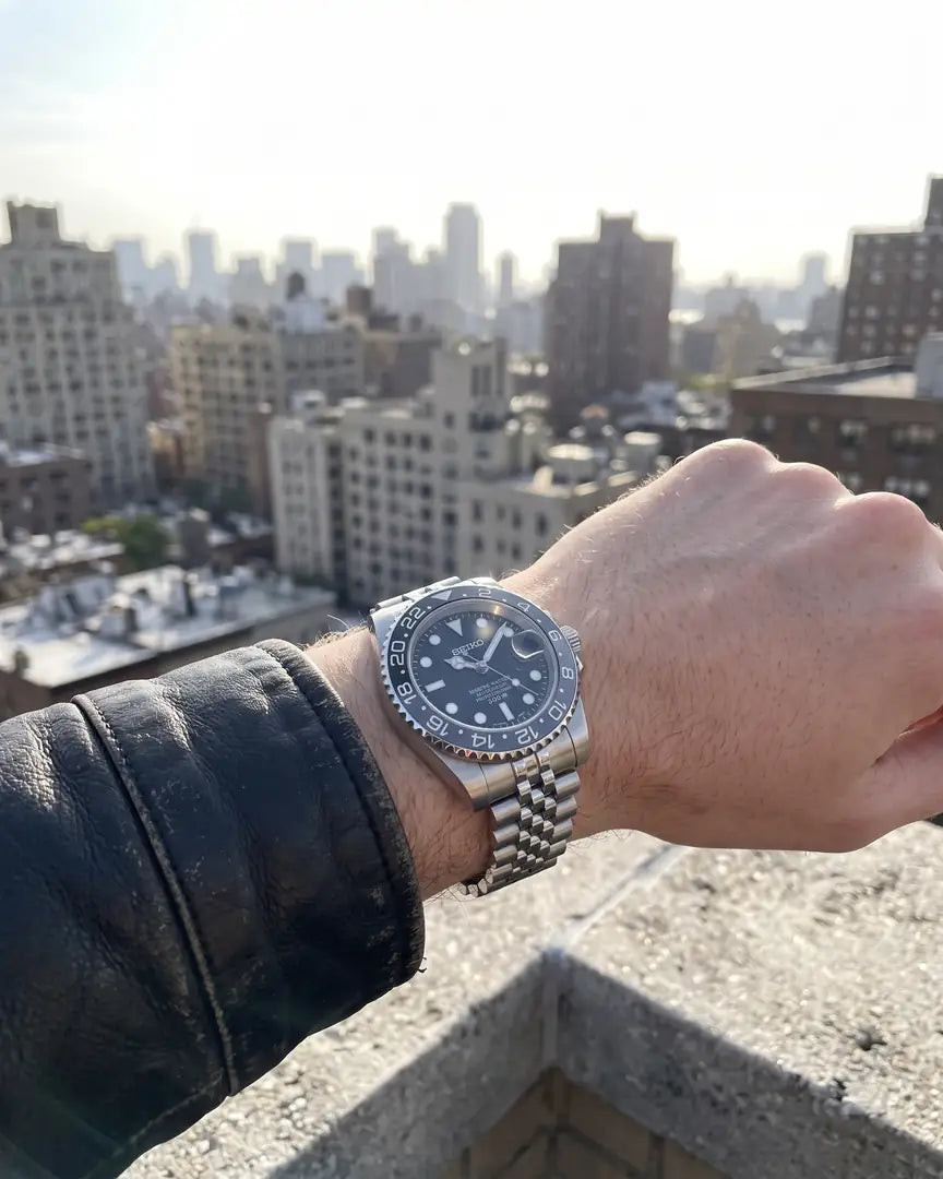 Seiko Mod Land Dweller - Rose on the wrist